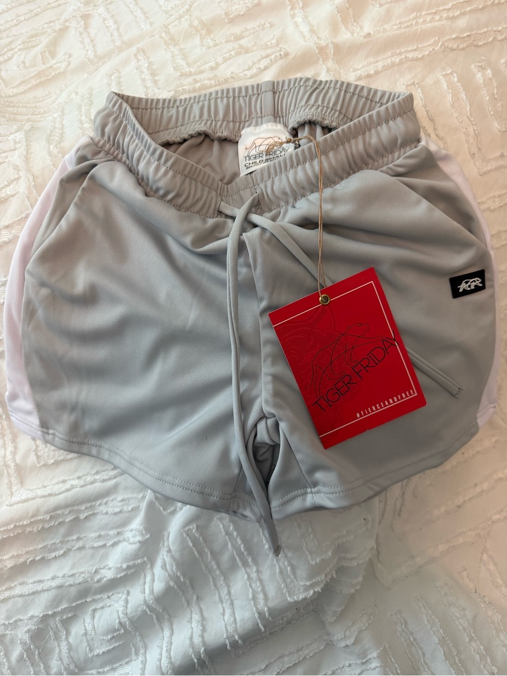 Tiger Friday Girls' Light Gray Athletic Shorts